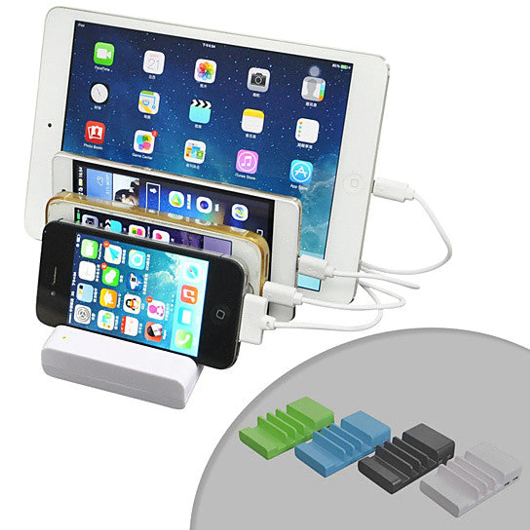 Vista Shops Multi-Device Charging Dock Station with 4 USB Ports Vista Shops